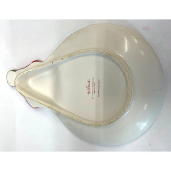 Hallmark Ceramic Snowman Tray With Red & Green Scarf - Picture 3 of 4